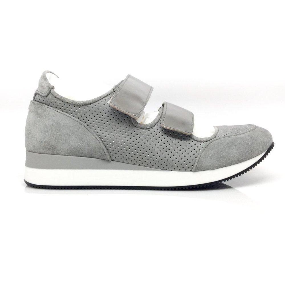 NEW MAX MARA MM34 Gray Perla Velcro Sneakers - Picture 5 of 11